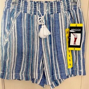 NWT BRIGGS ladies linen/rayon shorts (S)
